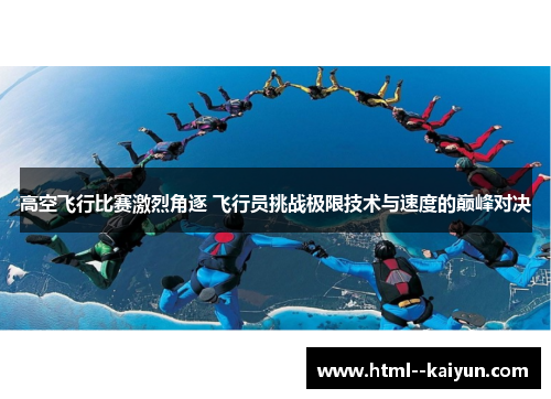 高空飞行比赛激烈角逐 飞行员挑战极限技术与速度的巅峰对决
